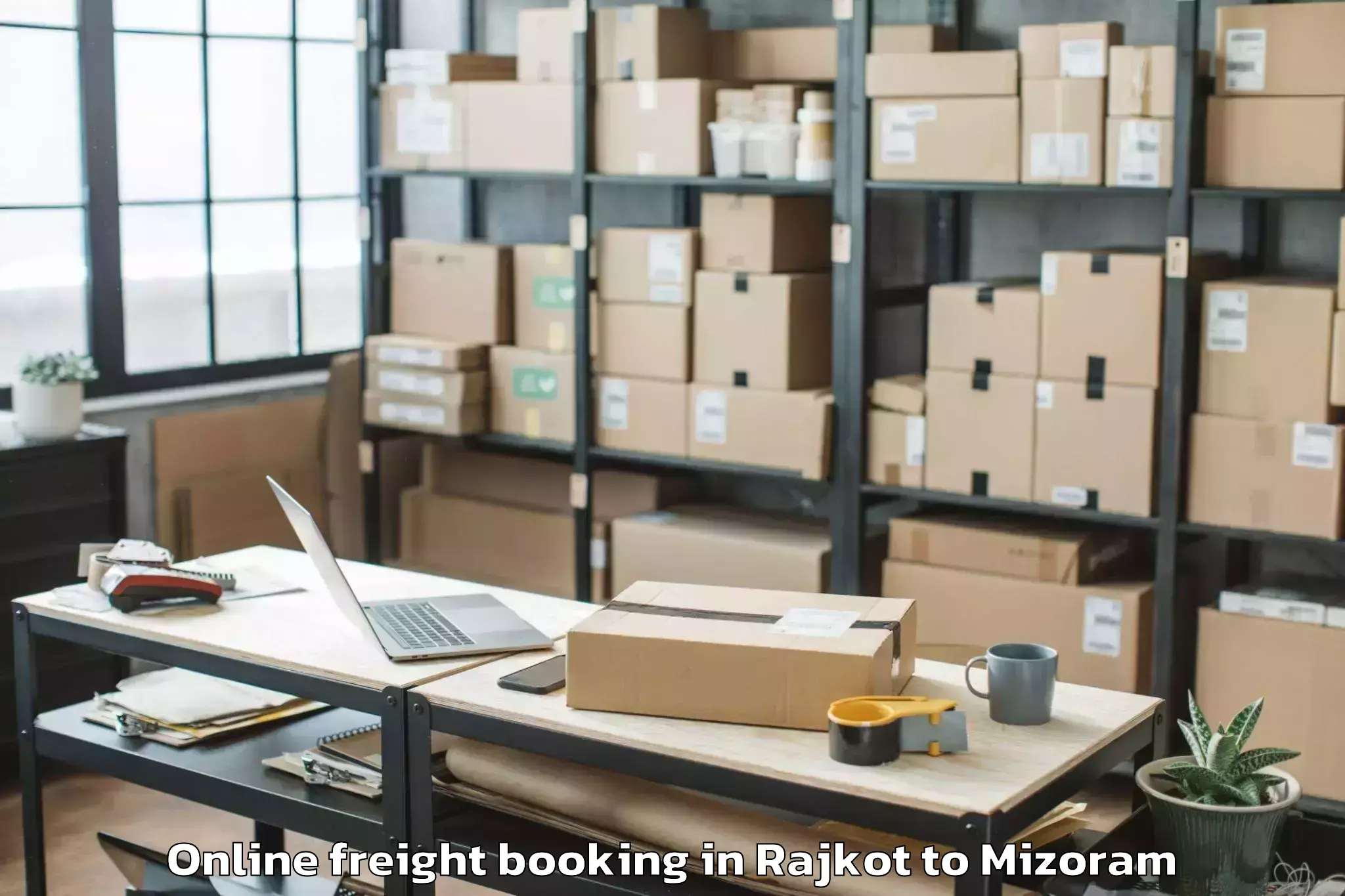 Book Rajkot to Aizawl Airport Ajl Online Freight Booking Online